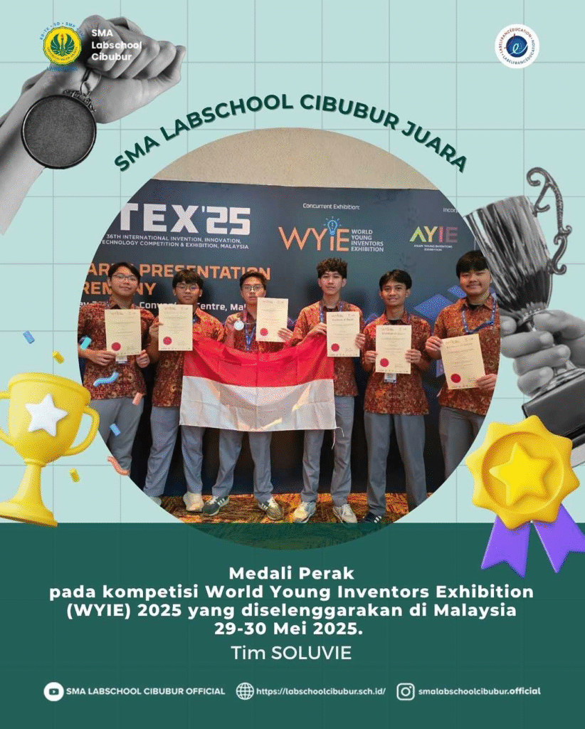 Siswa SMA Labschool Cibubur, Juara World Young Inventors Exhibition 2025, Malaysia, Sekolah Juara 