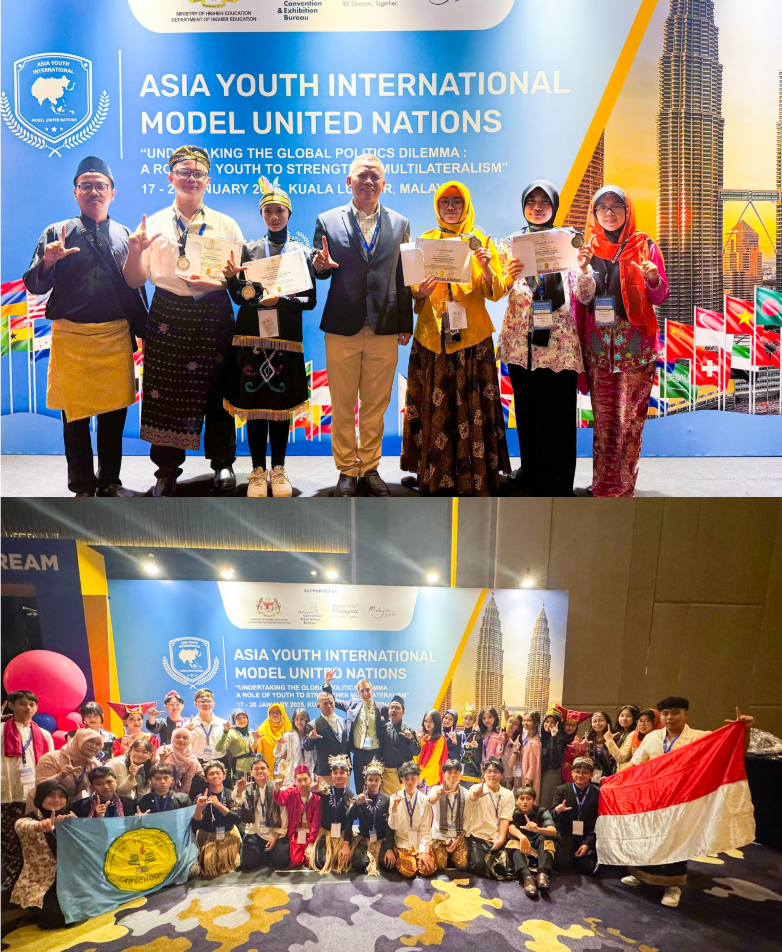Siswa SMA Labschool Cibubur, mengikuti kegiatan AYIMUN, di Malaysia, berpikir kritis dan berwawasan global, sekolah juara