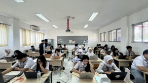 Siswa SMA Labschool Cibubur, try out TKA, di SMA Labschool Cibubur, berpikir kritis dan berdaya juang kuat, sekolah juara