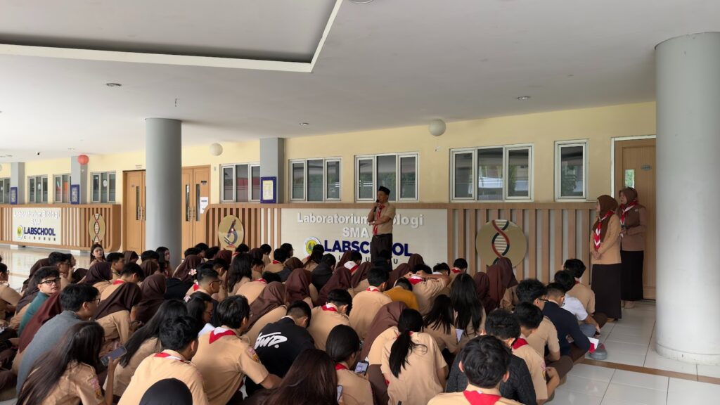 Briefing Siswa kelas 12, Tes Kemampuan Akademik 2025, SMA Labschool Cibubur, Sekolah Juara