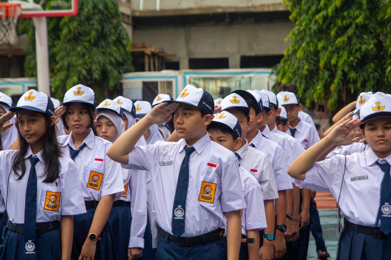 Siswa SMP Labschool Cibubur, Upacara, Lapangan Labschool Cibubur, Sekolah Karakter