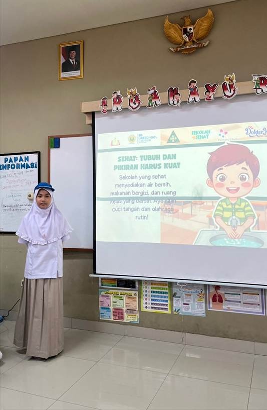 [Shafina  Siswa SD Labschool Cibubur], [Sosialisasi Dokcil Lomba Sekolah ASRI], [Kelas 1 Matahari SD Labschool Cibubur], [Sekolah Sehat]