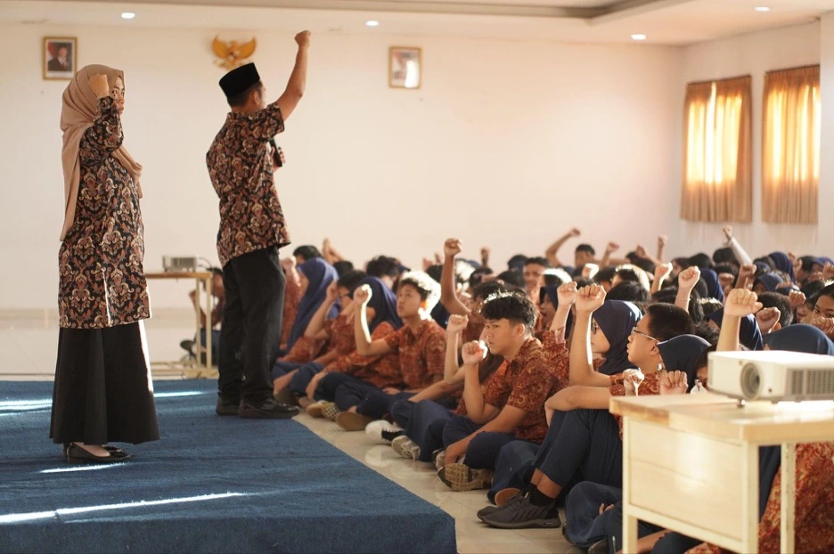 Siswa Kelas 9, Briefing sebelum TKA, Aula Dewi Sartika, Sekolah Unggulan
